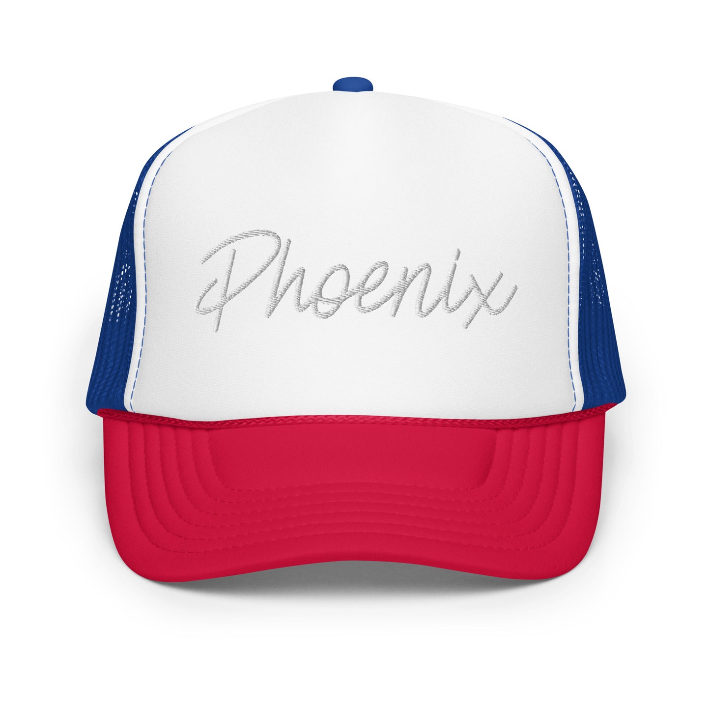 Phoenix Retro Script Foam 5 Panel A-Frame Snapback Trucker Hat