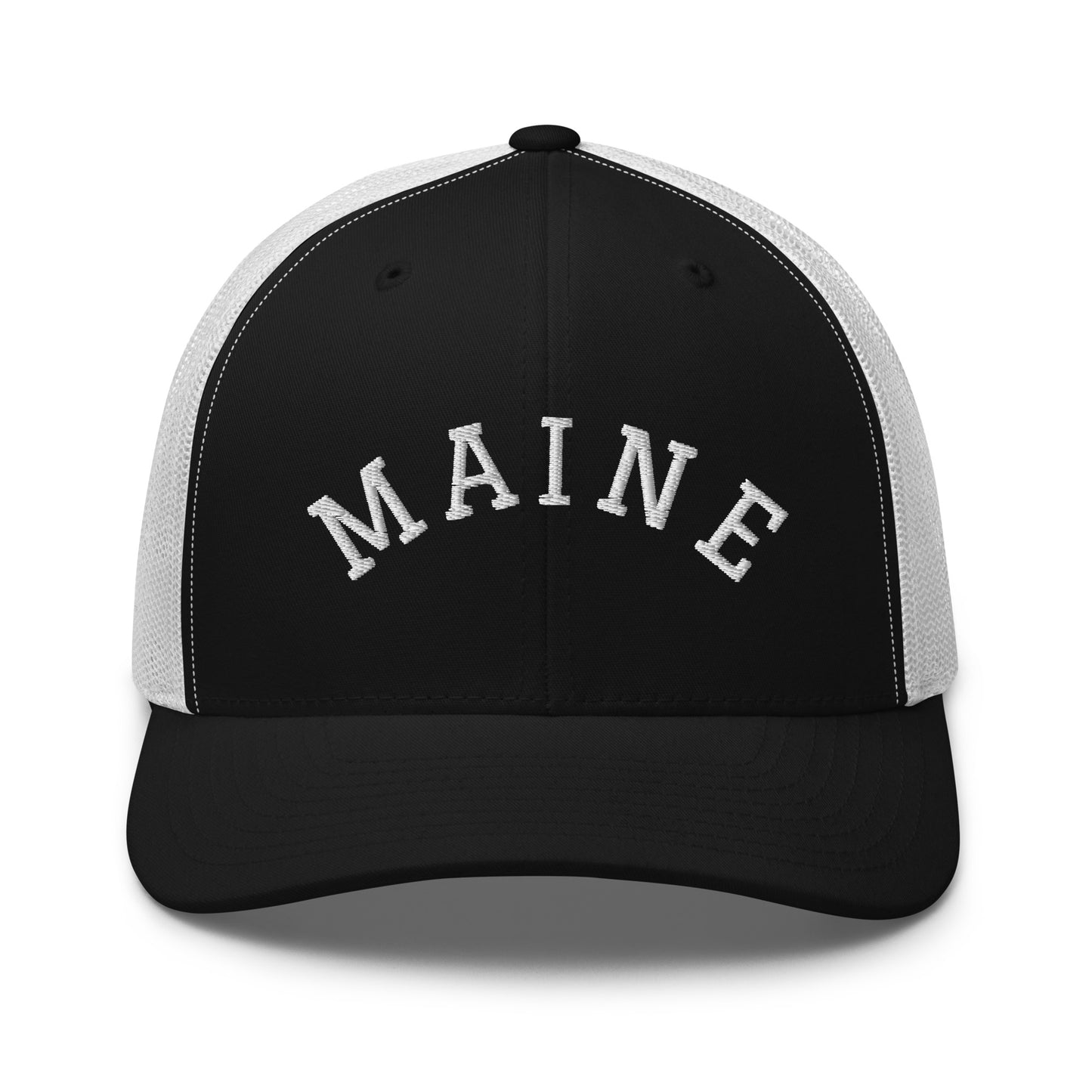 Maine Arch Mid 6 Panel Snapback Trucker Hat