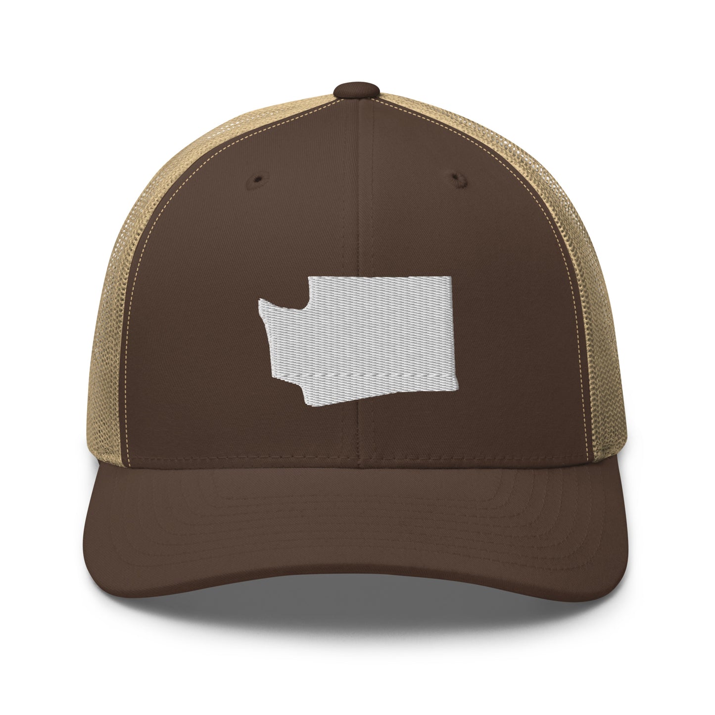 Washington State Silhouette Mid 6 Panel Snapback Trucker Hat