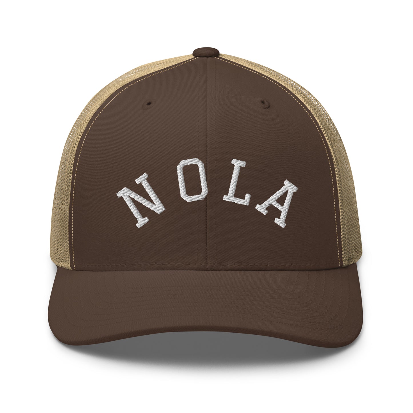 New Orleans Arch Mid 6 Panel Snapback Trucker Hat