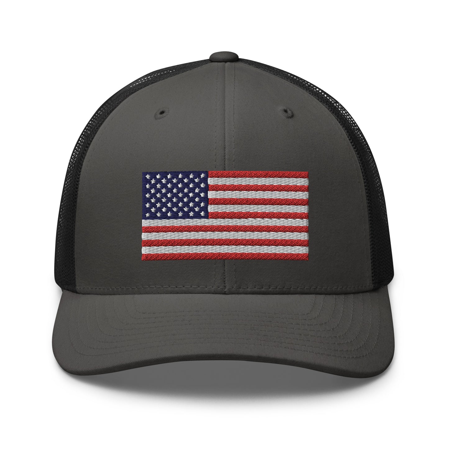 United States USA Flag Mid 6 Panel Snapback Trucker Hat
