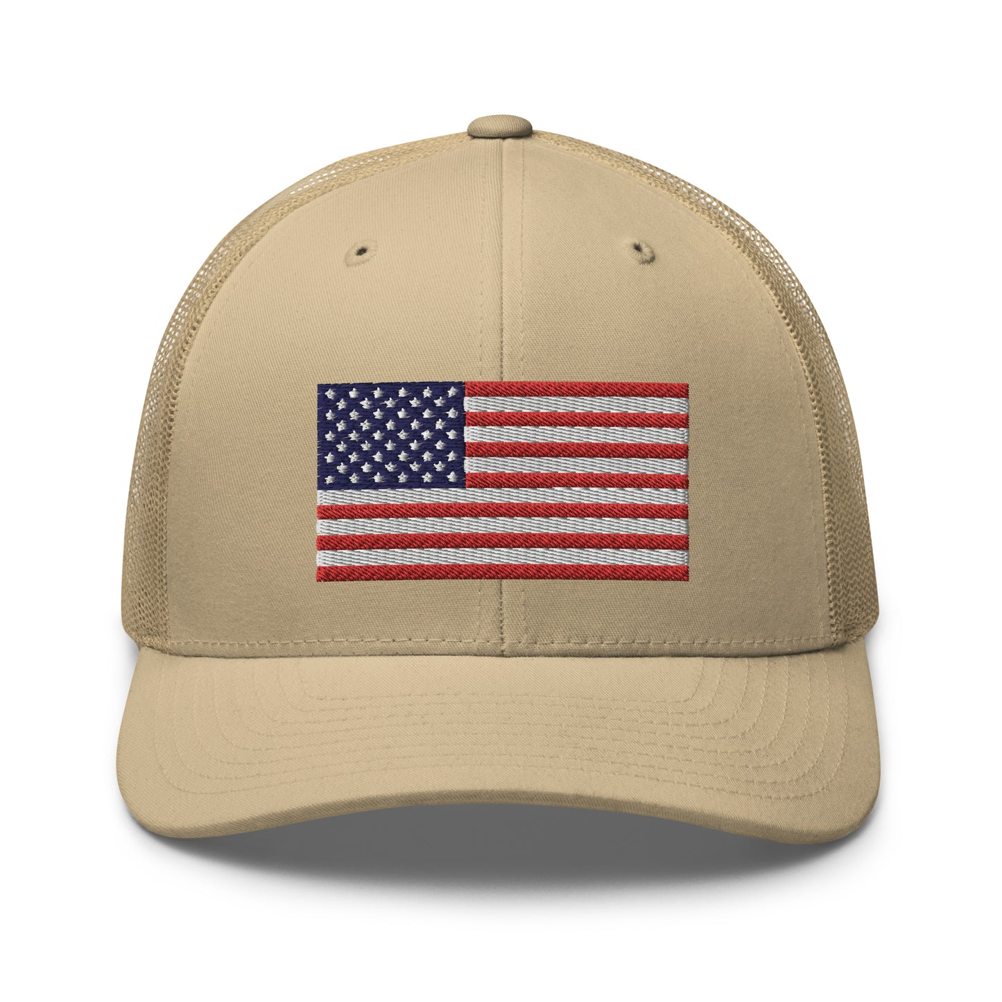 United States USA Flag Mid 6 Panel Snapback Trucker Hat