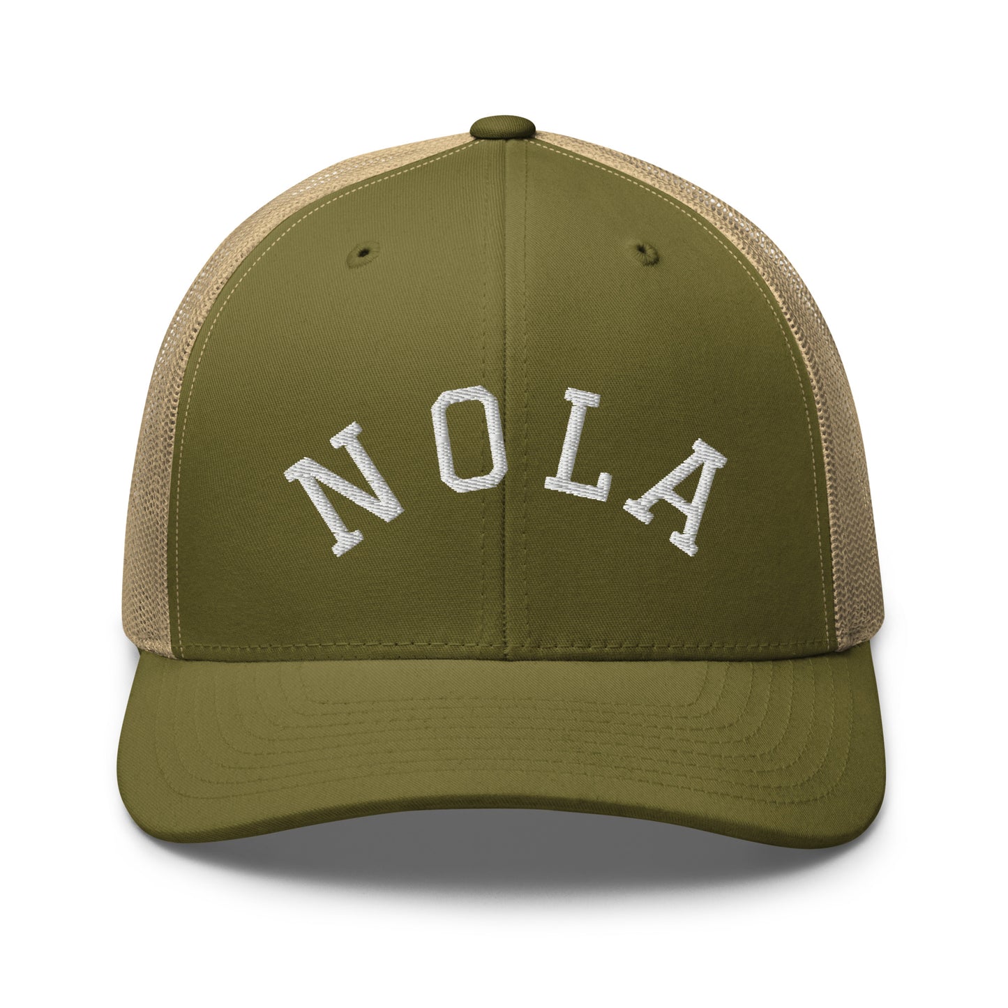 New Orleans Arch Mid 6 Panel Snapback Trucker Hat