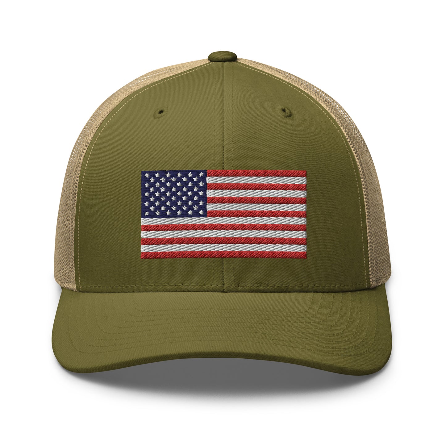 United States USA Flag Mid 6 Panel Snapback Trucker Hat