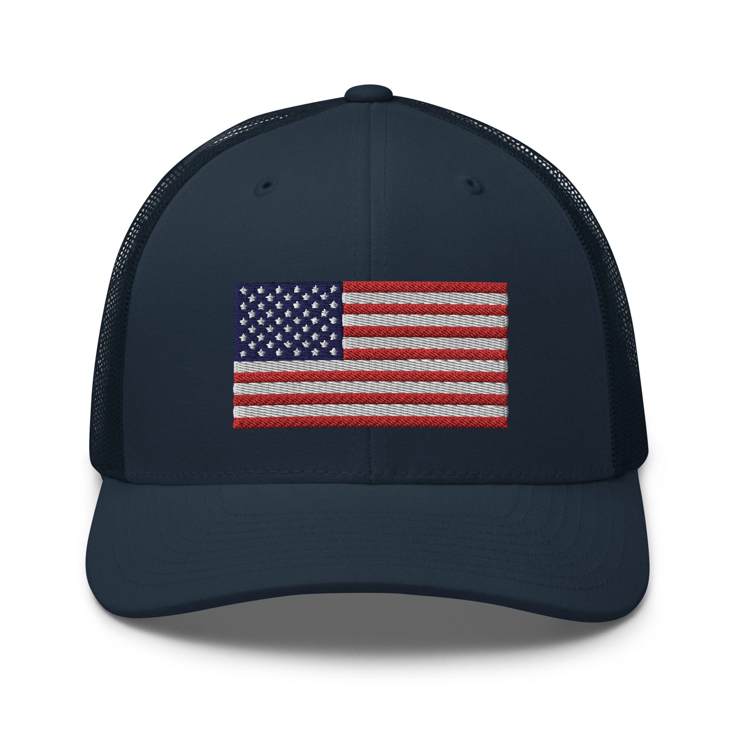 United States USA Flag Mid 6 Panel Snapback Trucker Hat
